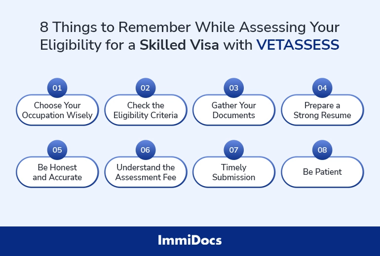 8 Things to Remember While Assessing Your Eligibility for a Skilled Visa with VETASSESS