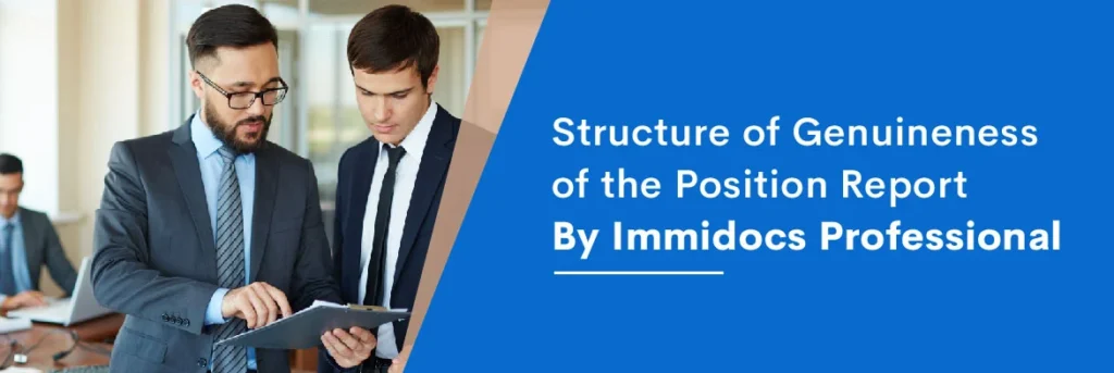 Structure of Genuineness of the Position Report