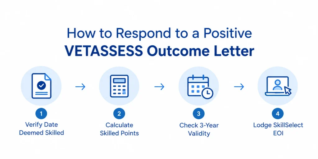 responding to positive Vetassess outcome letter