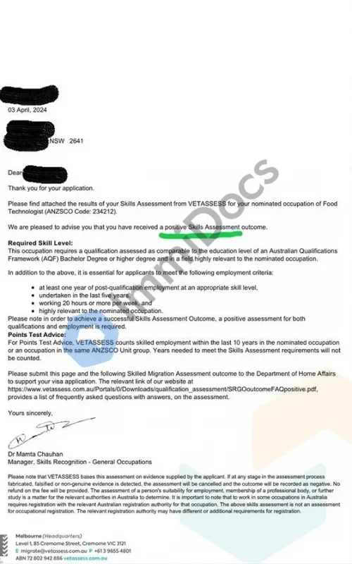 Success story for Food Technologist